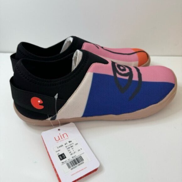 UIN Size 9.5 NWT Slip On Shoes Mesh Comfortable Loafers Look at me Black Mesh - Picture 4 of 11